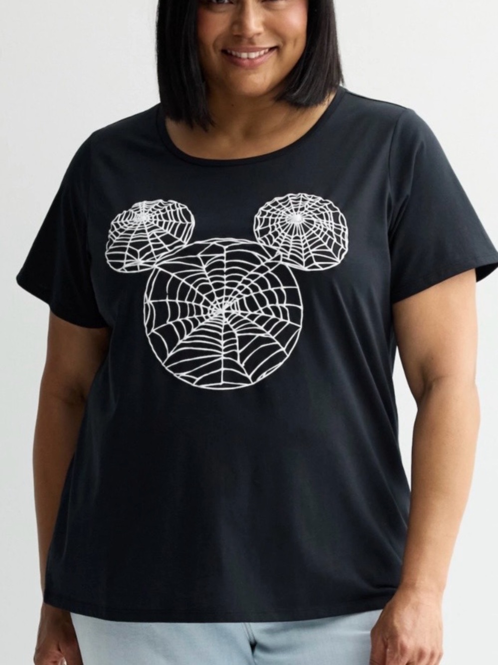 Plus Size Disney’s Mickey Mouse Spiderweb Graphic Tee shirt top size 4X new